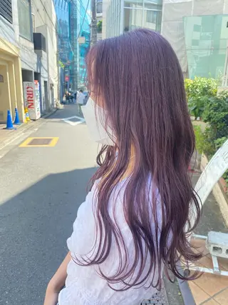 ロング エクステ ハイトーン 💭黒崎ハルカのヘアスタイル