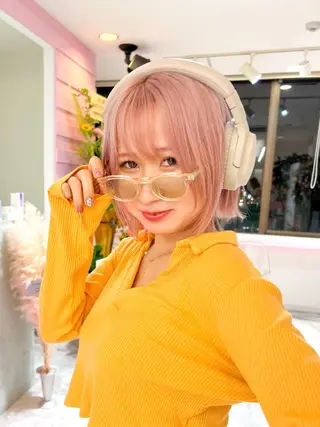 ショート カラー 🎀ダブルカラー/ ピンク×ガーリー🎀のヘアスタイル