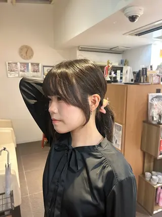 セミロング カラー 🍓似合わせ＋トレン ドヘア矢木🍓のヘアスタイル