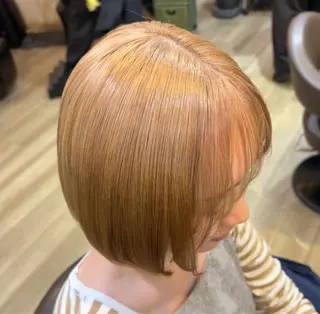 ミディアム 🎀ハイトーン/ 艶カラー/夕月🎀のヘアスタイル