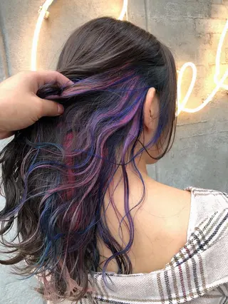 セミロング ブリーチ毛矯正.髪質 改善.髪にドラマをのヘアスタイル