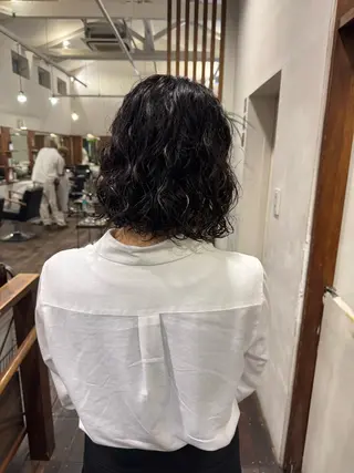 ミディアム パーマ MOK大阪梅田店 Asahiのヘアスタイル