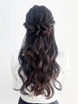 ロング ヘアアレンジ ヘアセットサロン /上坪愛美のヘアスタイル