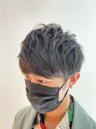 ミディアム カラー 柳澤 和也のヘアスタイル