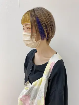 ショート カラー Pros所属・nana/レイヤー /酸性ストレートのヘアスタイル