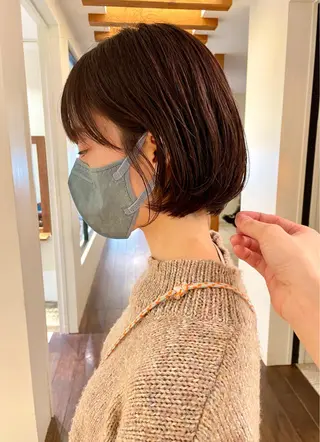 ショート パーマ ボブ/レイヤー/ケア パーマ/リュウタのヘアスタイル