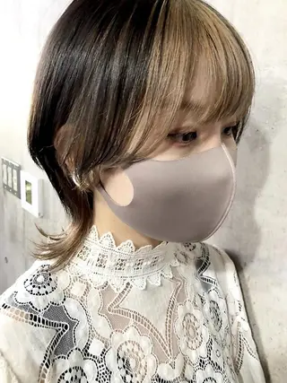 ショート Trip 大名🌟 ダブルカラーのヘアスタイル