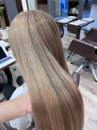 ロング カラー たなか りなのヘアスタイル