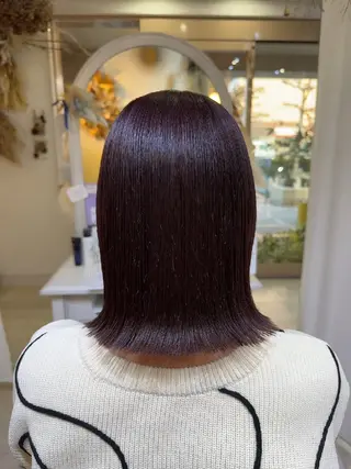 ミディアム 土井 志歩のヘアスタイル