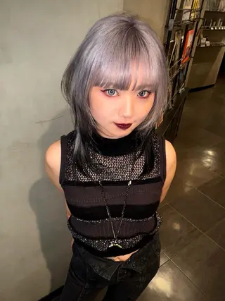 ミディアム カラー 優 作のヘアスタイル