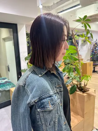 ミディアム カラー 田中 愛梨のヘアスタイル