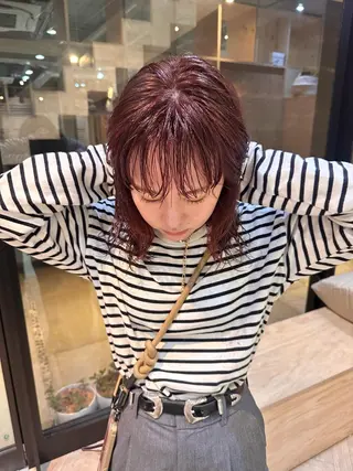 ショート カラー ボブ/レイヤー/ニュ アンスパーマ/小夏のヘアスタイル