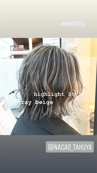 ミディアム カラー パーマ ヘアアレンジ メンズ キッズ ネイル マツエク・マツパ uno pulir所属・トップスタイリスト 永尾拓也のヘアスタイル