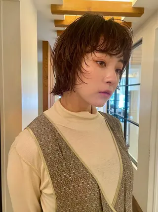 ショート パーマ ボブ/レイヤー/ケア パーマ/リュウタのヘアスタイル