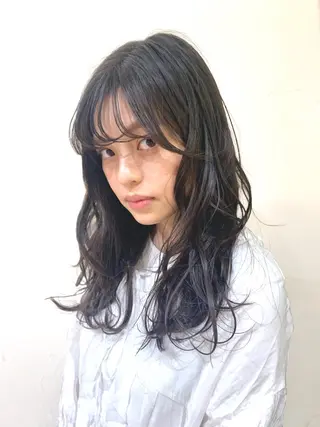 セミロング パーマ アメリラブヘアー 土屋 洋平のヘアスタイル