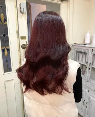 ロング カラー 【艶ヘア】 どうまえのヘアスタイル