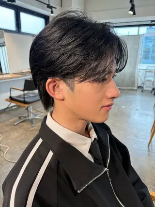 ショート パーマ メンズ become men's hair 名駅店所属・名駅/フェザーパーマ 韓国ヘア/森岡のヘアスタイル