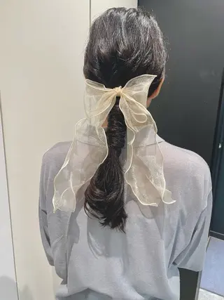 ロング ヘアアレンジ ダブルカラー🦖 /髪質改善⚡️しおりのヘアスタイル