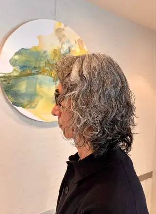 ミディアム パーマ メンズ HAIR DESIGN  TRIP所属・TRIP フクダのヘアスタイル