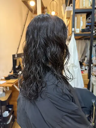 セミロング パーマ 【pejite】 小沼 勇貴のヘアスタイル