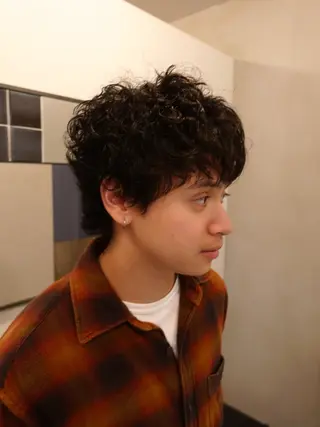 ショート メンズ unfeigned02所属・おーした /カットモデル伏見栄のヘアスタイル