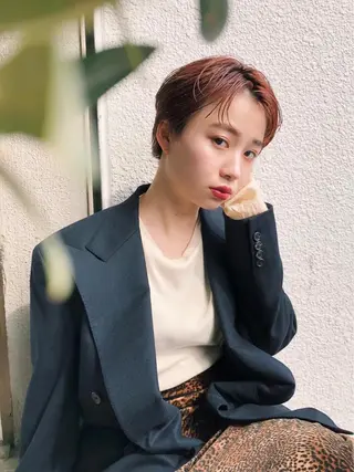 ショート カラー こっくりカラー/艶髪 /amy.山口瑞稀のヘアスタイル