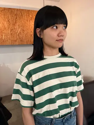 ミディアム 暖色カラー 🌼クニトウメイのヘアスタイル