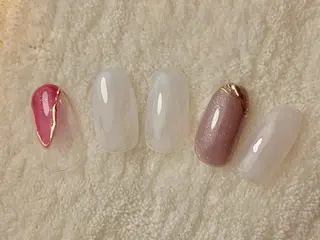 ネイル うる艶♡透明感ネイル Rirashiaのネイルデザイン