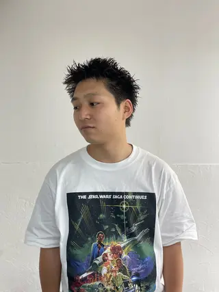 ショート パーマ ヘアアレンジ メンズ 🦠カラーリスト/ 魚瀬あおい🦠のヘアスタイル