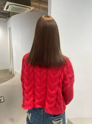 ミディアム カラー 𝘚𝘶𝘻𝘶 𓂃𓈒𓏸のヘアスタイル