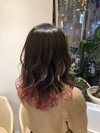 ロング カラー 店長     押野 勇也のヘアスタイル