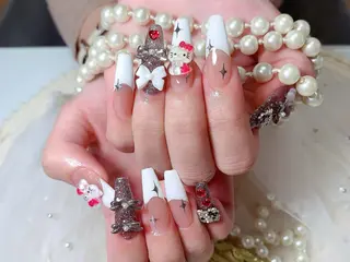 ネイル ネイルサロンAiri 長さ出し·シンプルのネイルデザイン