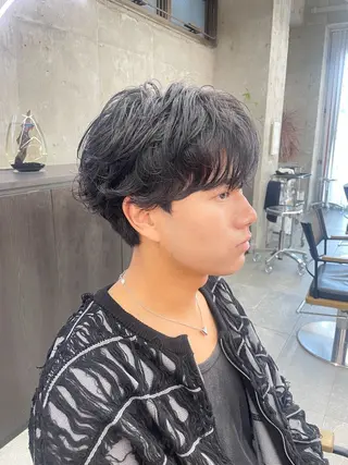 パーマ メンズ フェザーパーマ/ 山口大輝のヘアスタイル