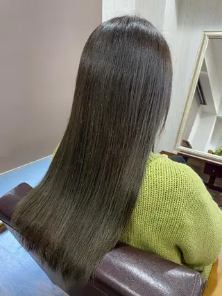 セミロング カラー 西川 敏夫のヘアスタイル