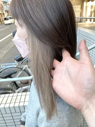 セミロング カラー 野呂 隼人のヘアスタイル