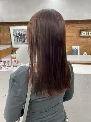 ミディアム カラー 榛葉 夢乃のヘアスタイル