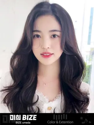 ロング 韓国特化🇰🇷 エクステのヘアスタイル