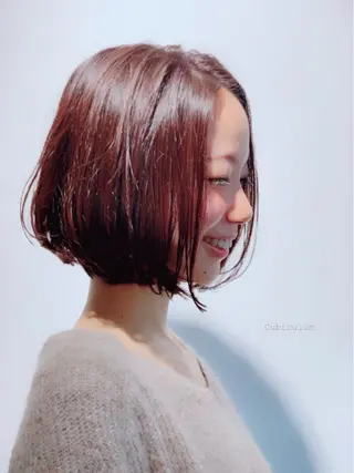 ミディアム カラー ヤノ ナオミのヘアスタイル