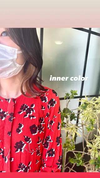 ミディアム ヤマダレナ/個室/ 透明感艶カラー😽✨のヘアスタイル