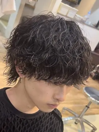 パーマ メンズ 片平 琳大郎のヘアスタイル