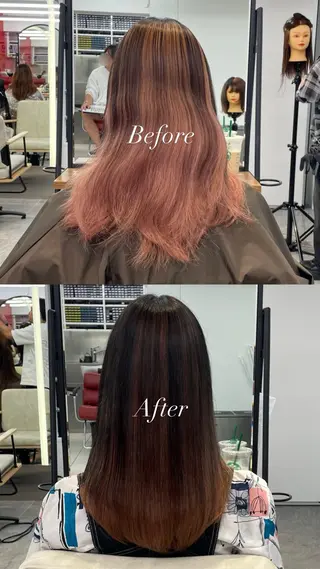 セミロング カラー Little×Ray所属・Ayu🩶 カットモデル募集中のヘアスタイル