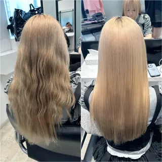 ロング 艶髪ハイトーン ちひろ🌙+.°のヘアスタイル