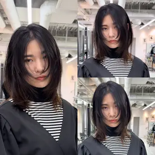 ミディアム レイヤーカット/ 堀匠吾のヘアスタイル