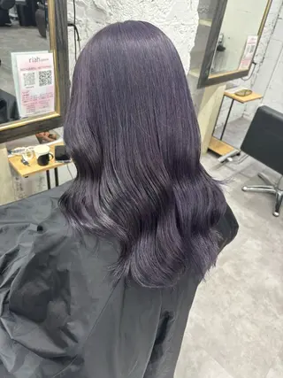 セミロング カラー ハイトーン/ダブル カラー/akihoのヘアスタイル