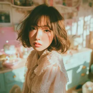 ミディアム 🌼Kubu成田 陽実🌼のヘアスタイル