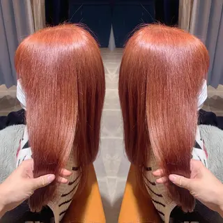 セミロング カラー 韓国🇰🇷 ✂︎hair 内田愛のヘアスタイル