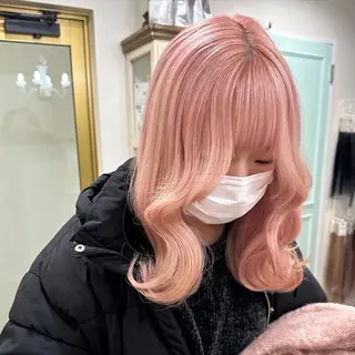 ミディアム ブリーチカラー AYANEのヘアスタイル