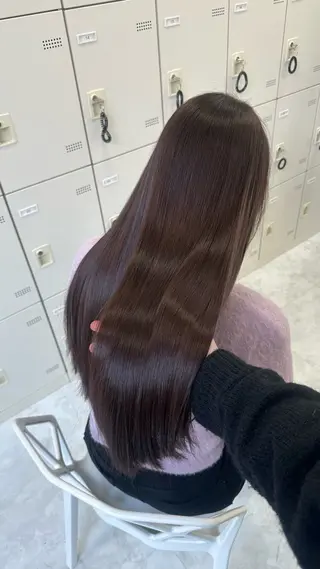 ロング カラー mina/暖色カラー 🥀韓国風カット🥀のヘアスタイル