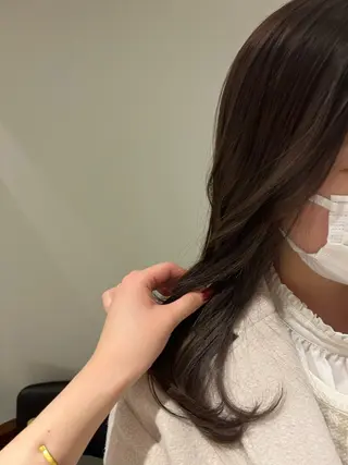 ミディアム 頭皮につけないカラー /白髪ぼかし/実加永のヘアスタイル