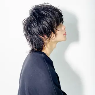 ミディアム カラー パーマ メンズ 大橋 拓巳のヘアスタイル